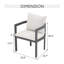 4 chaises de patio en aluminium avec coussins 4 pièces-1155889695