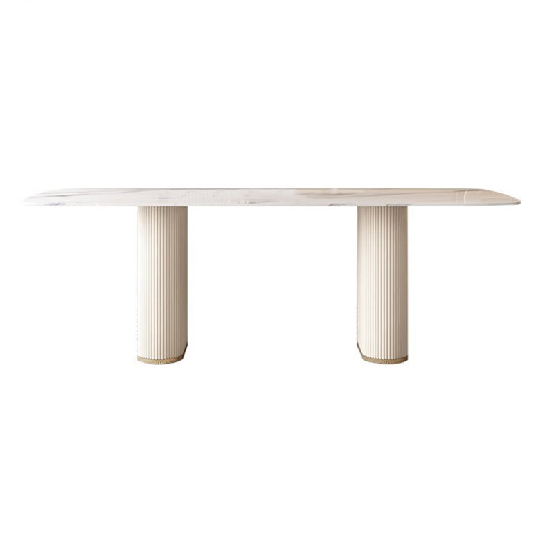 Table de salle à manger moderne de style crème simple, H 29,53 po x L 55,12 po x l 27,56 po