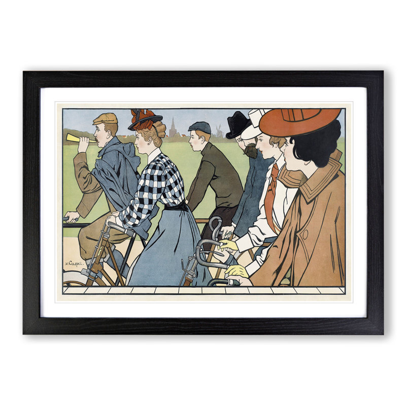 Hammers Bicycles by Johann Georg Van Caspel - Picture Frame Painting, 36cm H x 48cm W x 2cm D, Black Framed