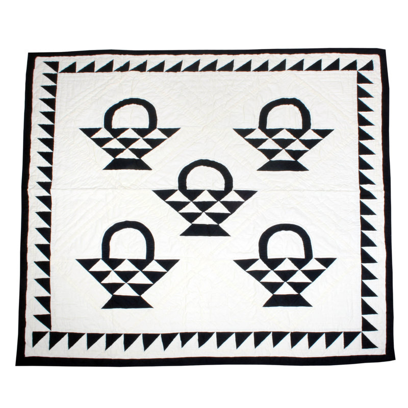 Nunez Cotton Quilt, Black