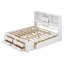 Wooden King Size Platform Bed With Storage Headboard And 8 Drawers-1895290634