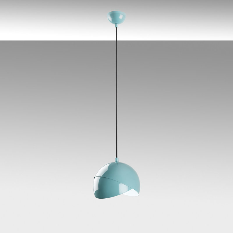 Turquoise Metal Chandelier, Adjustable Height 8.7 x 5.9 inches | Max 40 W E27 Socket, 22 - 44.9 inches Total Height | Elegant Design, Perfect for Living Room & Dining Area | IP20 Rated, Stylish Home Lighting Fixture
