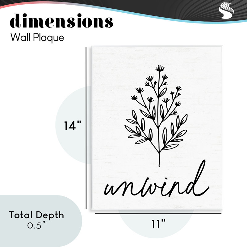 «Bathroom Herb Unwind», plaque murale par Designed
