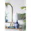 Lampe de vase ronde en céramique bleue et blanche D14x27,6 "