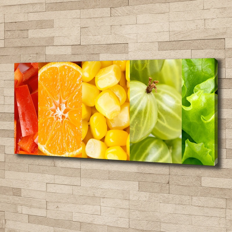 Fruits and vegetables 1 Piece Wrapped Canvas Wall Art