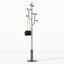 8-Hook Freestanding Coat Rack With Stainless Steel Marble Base-104797562