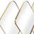 Metal Overlapping Diamond Room Wall Mirror with Gold Frame