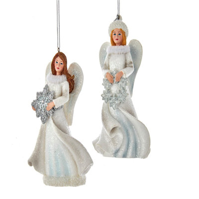 2 Piece Angel Hanging Figurine Ornament Set -  Kurt Adler, E0659