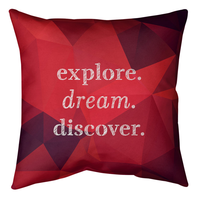 Floor Pillow, 28" x 28", Orange/Purple
