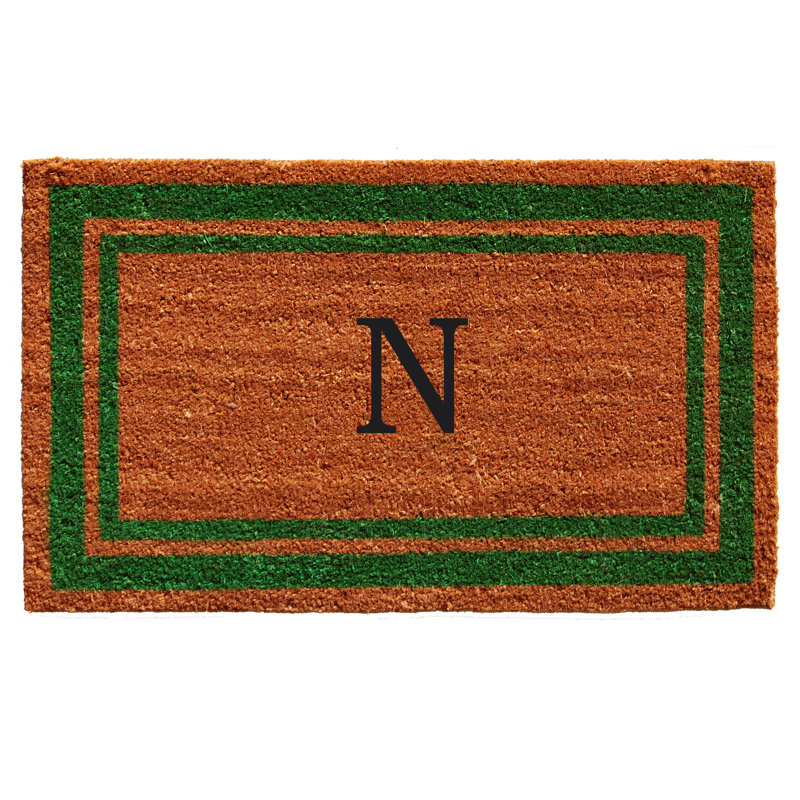 Tapis d'entrée antidérapant Stortz, Rectangle 1 pi 6 po x 2 pi 6 po, N, Vert / Brun