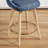 Ashwell Swivel Upholstered 26.8'' Linen Counter Stool With Solid Wood Frame-1071985610