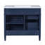 Meuble-lavabo de salle de bain bleu 36 po avec lavabo 36 po, 2 tiroirs et système efficace, rangement chic et élégant, attrait élégant-106997293