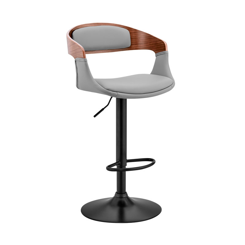 Chaise de bar 24 po, Gris / brun, Noir