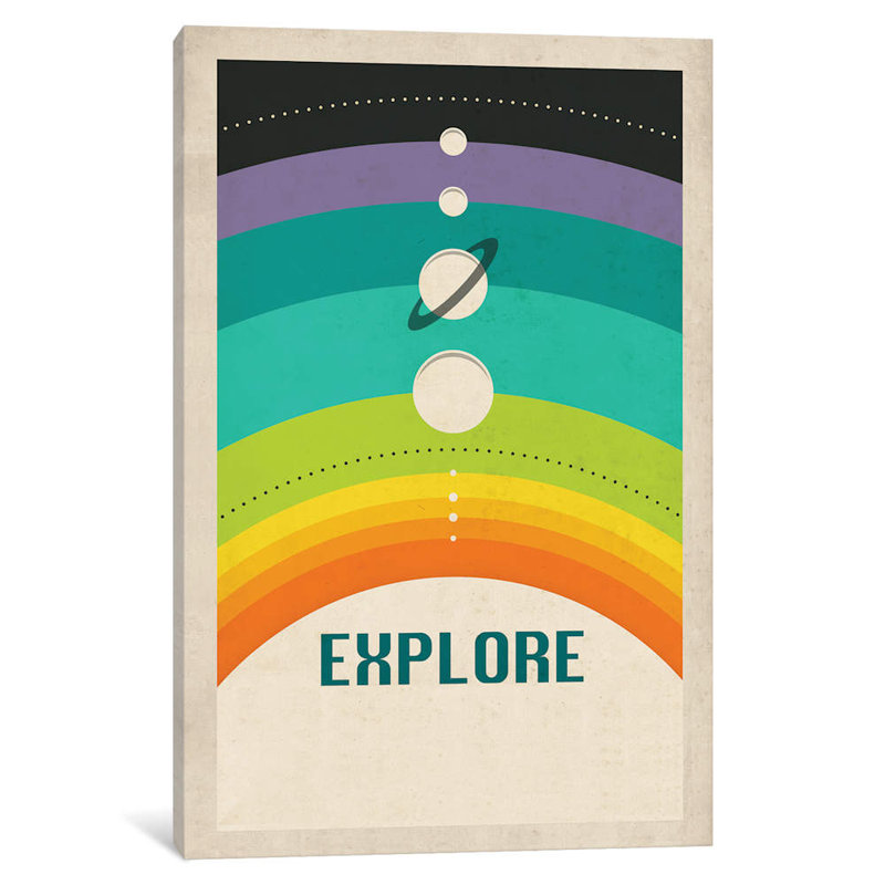Solar System by Jazzberry Blue - Wrapped Canvas Print, 66.04 cm H x 45.72 cm W x 1.91 cm D