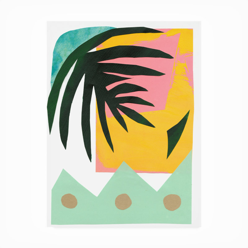 Toile d'extérieur Milania Renee W. Stramel «South Beach Palm II», H 19 po x l 14 po x P 1,5 po