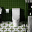 Toilette monobloc 1,28 po, forme allongée permettant d'économiser l'eau, siège à hauteur confortable, couvercle à fermeture en douceur, chasse d'eau 1000 grammes, blanc brillant 003S, fixation au sol pour salle de bain,