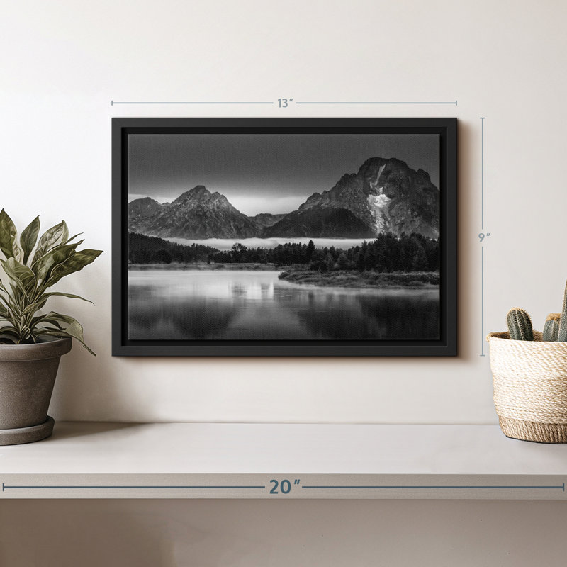 Impression sur toile Oxbow Bend BW, H 13 po x l 9 po
