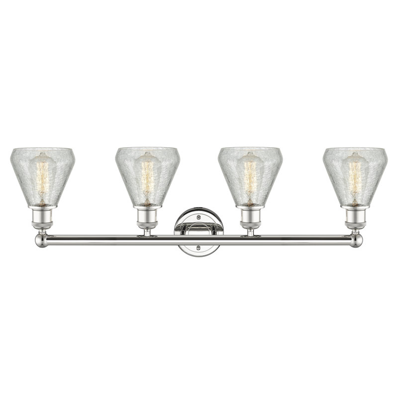 Éclairage pour meuble-lavabo 4 lumières Petronille, Nickel poli