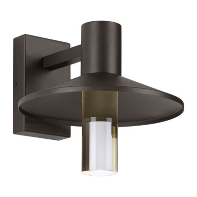 Ash LED Outdoor Armed Sconce