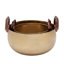 Heron Set of 2 Metal Bowls - 10" and 12" Aluminum Bowl Set in Metallic Gold - Decorative Pair for Home Use