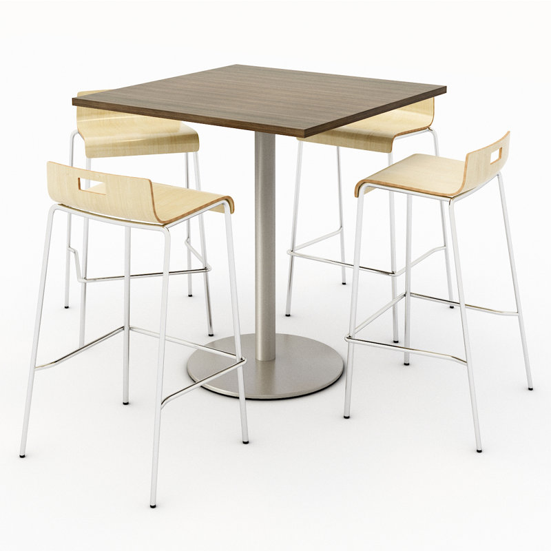 Ensemble de table de salle à manger et de chaises L 21,75 po Bundle, Naturel, Teck studio, H 42 po x L 21,75 po x l 20,5 po