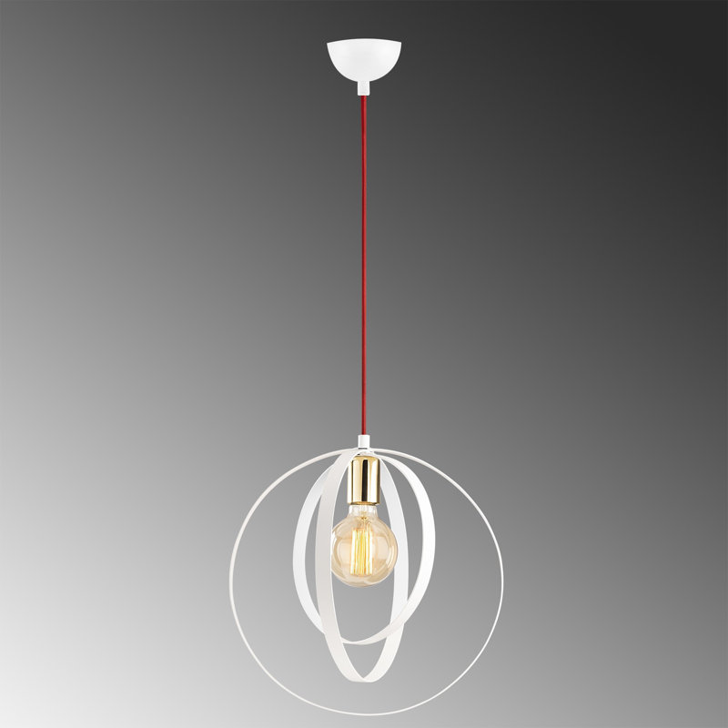 Lustre scandinave élégant, 13,8 po de diamètre x 51,6 po de hauteur | Corps en fer durable, hauteur réglable, douille E27 (40 W maximum) | Finition blanche élégante, parfaite pour les salles à manger et les espaces de vie modernes