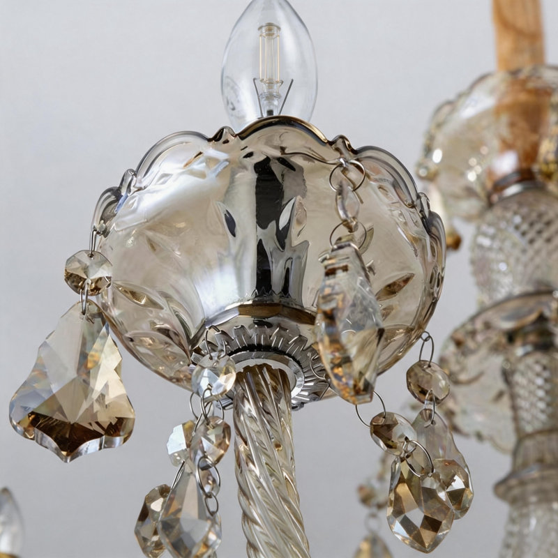 Lustre en cristal bougie 8 lumières