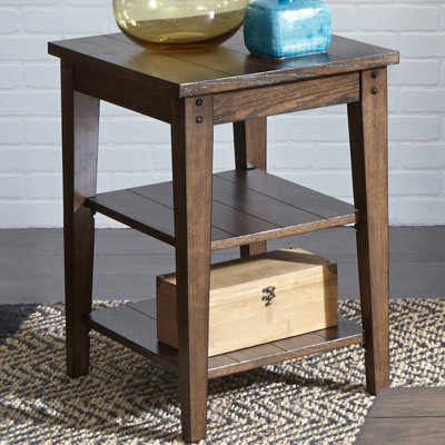 Laron 2-Shelf Wood End Table