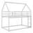 Low House Bunk Bed with Integrated Ladder-1553496720