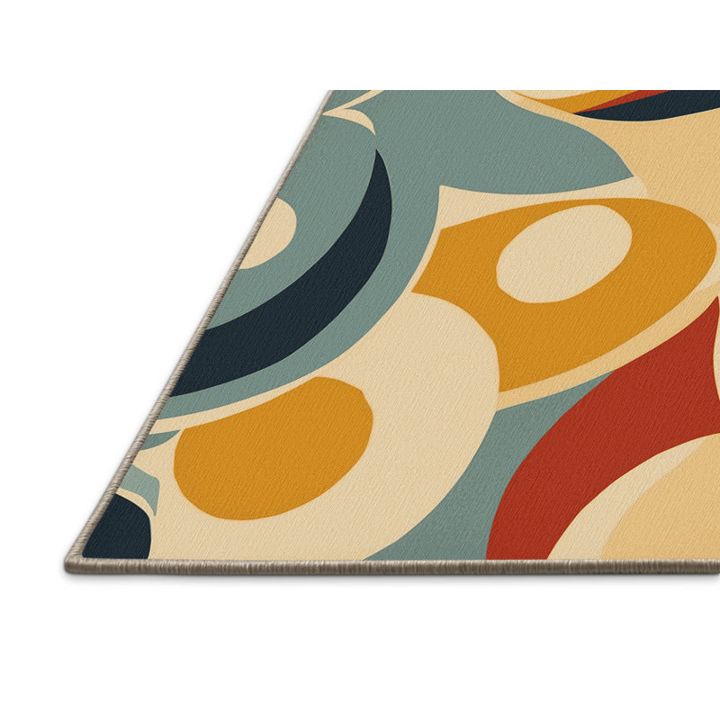 Retro Pop Rug, Rectangle 2' x 3'