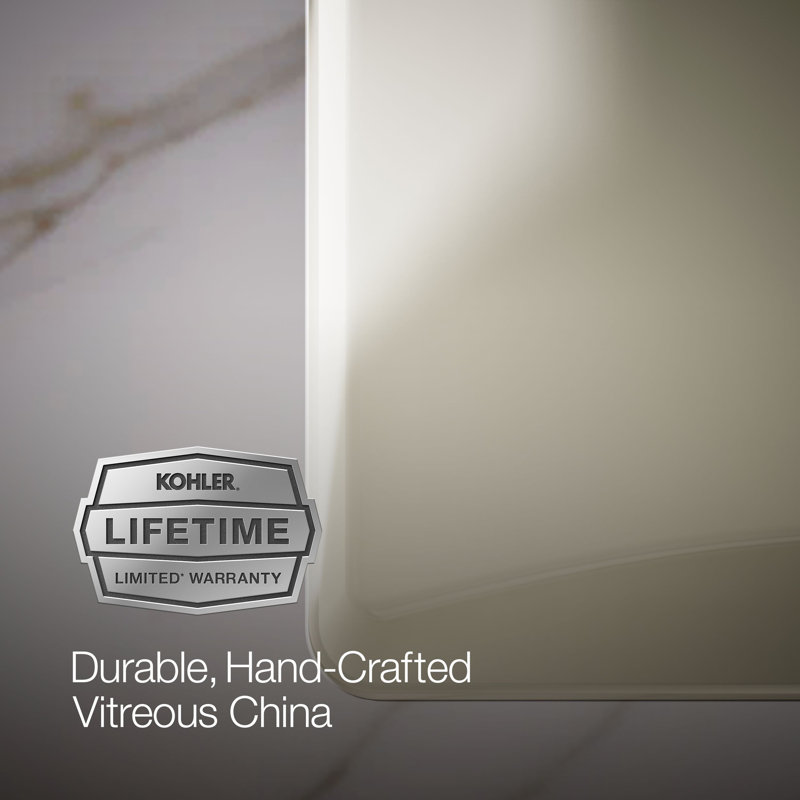 Ladena® Vitreous China Rectangular Undermount Bathroom Sink with Overflow, Biscuit
