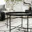 Round Metal Coffee Table with Hammered Pattern