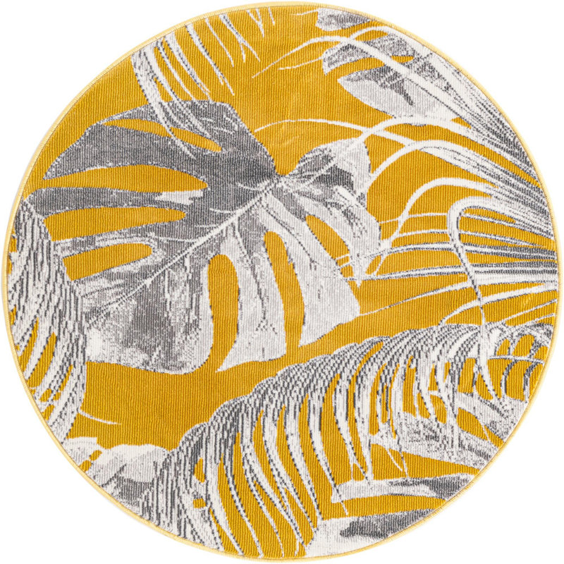 Floral Indoor Rug, Round 3'3"