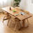 Modern Burlywood Rectangular Solid Wood Dining Table-122932913