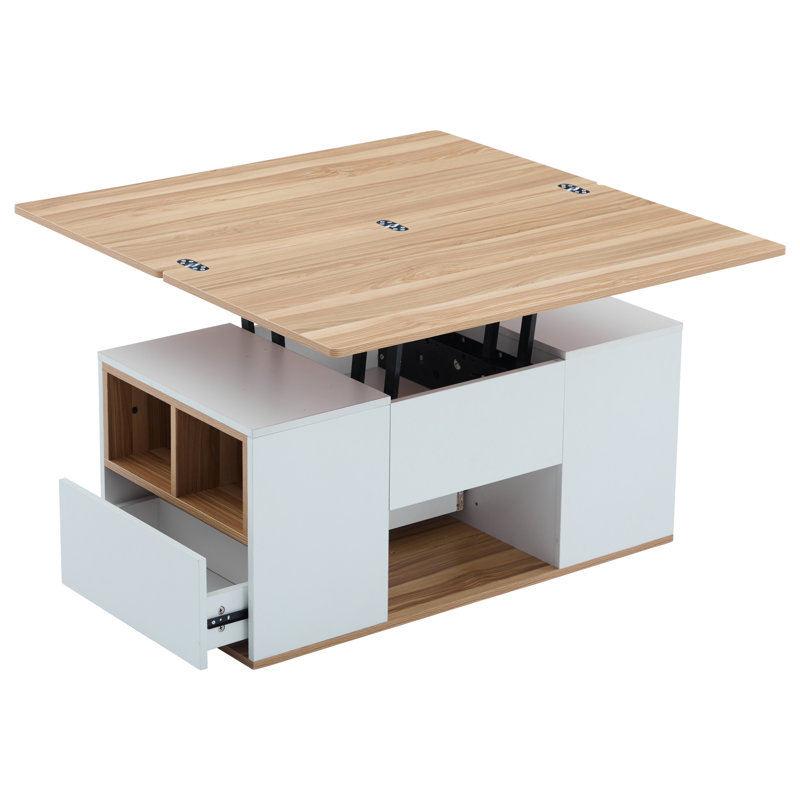 Lift Top Coffee Table with Storage, Brown