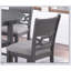 Ensemble de salle à manger à hauteur de comptoir 5 pièces gris avec table ronde, tablettes et 4 chaises hautes pour maisons contemporaines modernes
