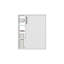 Pharmacie, 1 porte, 7 tablettes, blanc