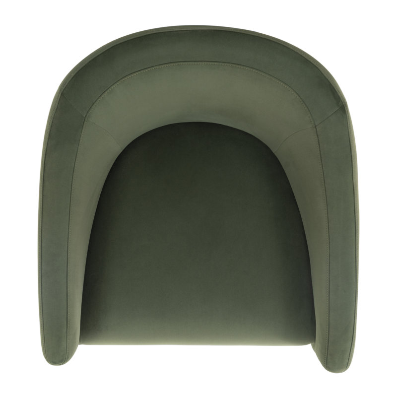 Fauteuil d'appoint en velours Kiani, Vert olive
