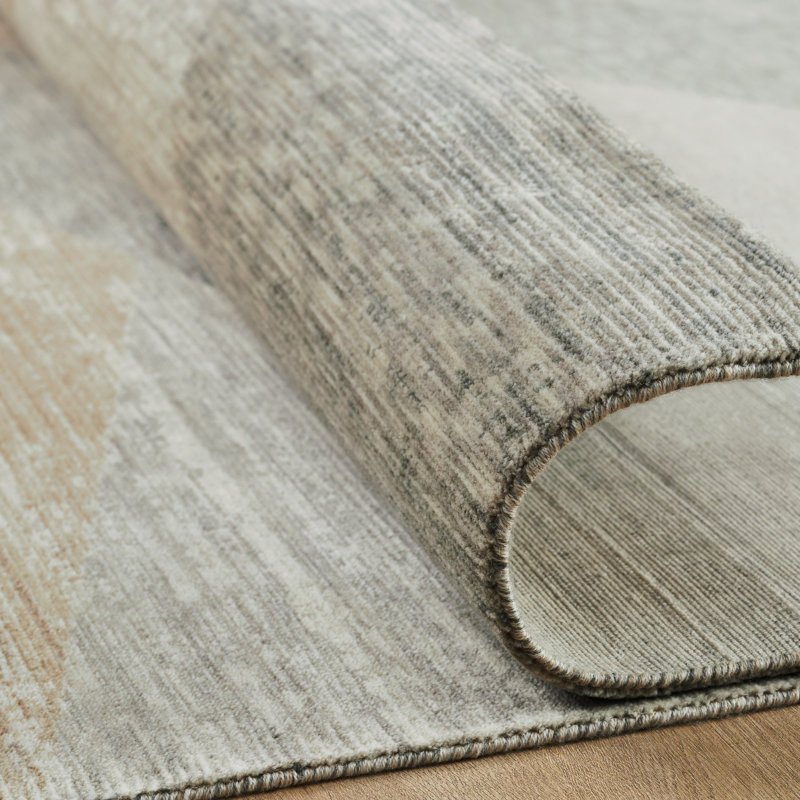 Rosemont Coastal Mist Wool Handcrafted Area Rug, Beige, Rectangle 8'6" x 11'6"