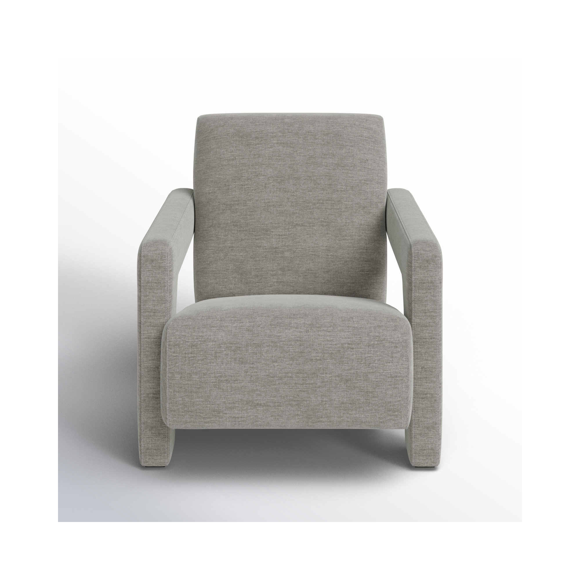 Olsen 27.3" W Velvet Armchair, Gray Velvet