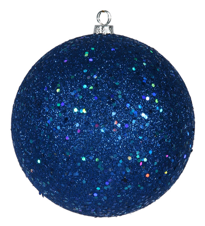 Ornement boule de Noël holographique 6 "(150mm) Lavish Blue
