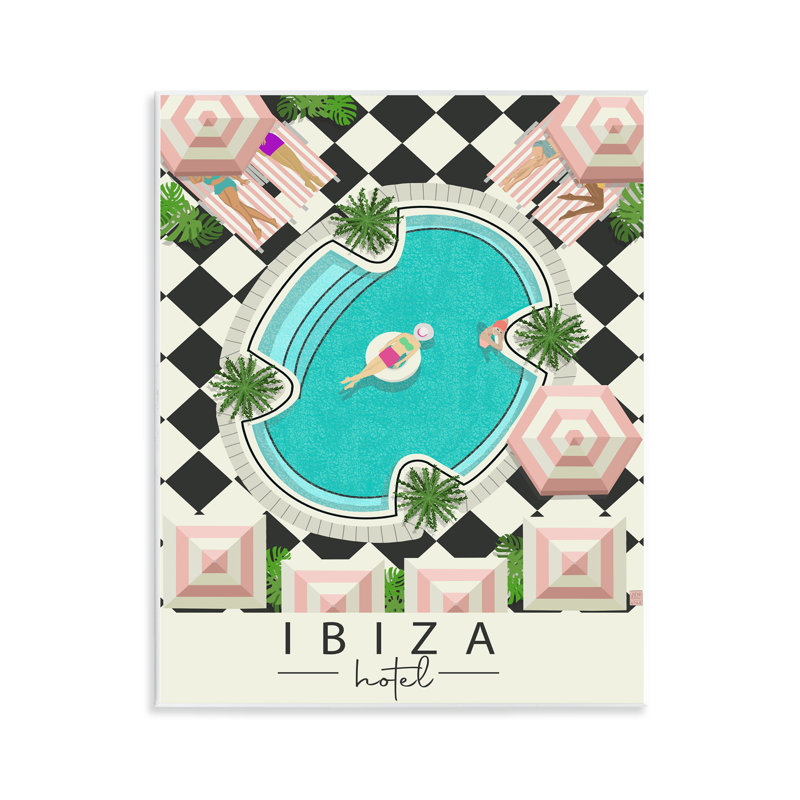 Plaque murale Ibiza Hotel Pool, design par Jen Bucheli