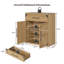 Armoire décorative à chevrons avec tiroir et tablette réglable-1705962032