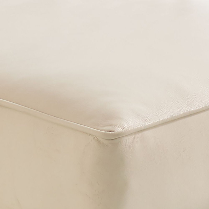 Spindle Wing Chair, Beige Genuine Leather