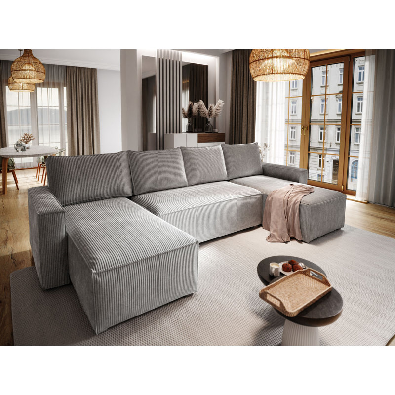 Shamonda 5 Seater Sofa Bed, Light Grey