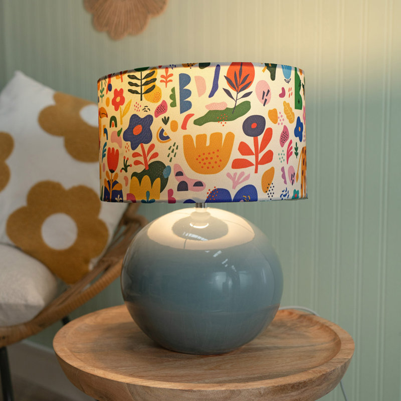 Motes Ceramic Table Lamp, Green, No