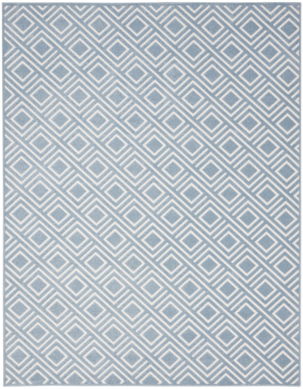HomeRoots 8' X 10' Blue Geometric Area Rug | Wayfair