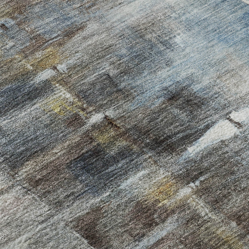 Tapis de qualité supérieure lavable à la machine Mayfield, Bleu, 9 pi x 12 pi