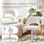 Fauteuil de coiffeuse à roulettes en molleton Teddy-1218622109