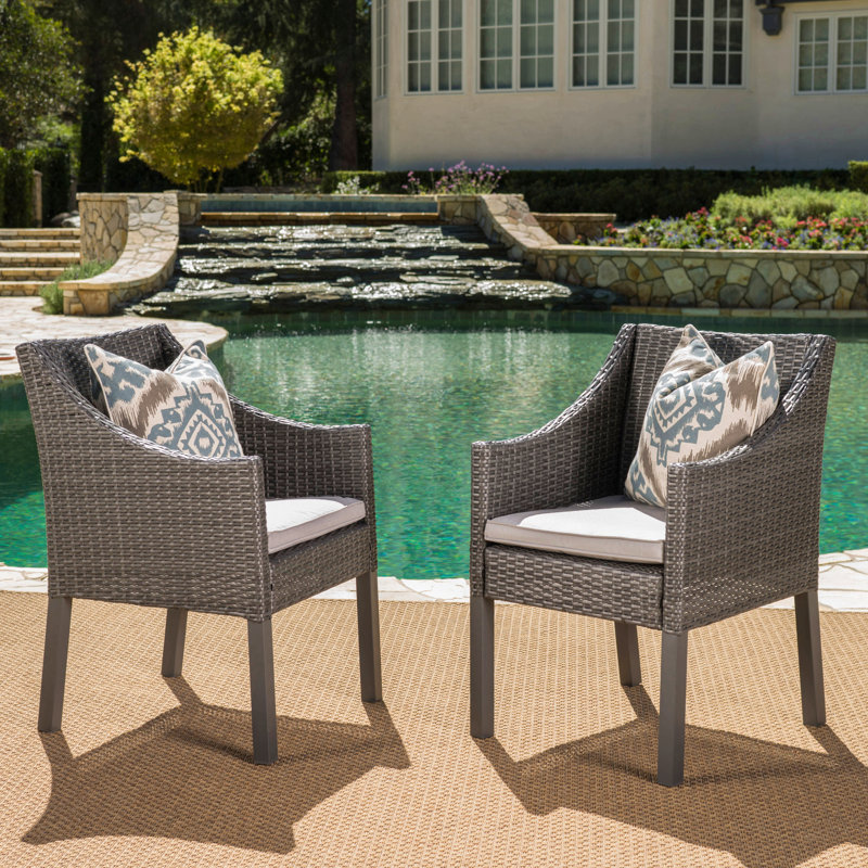 Chaise de salle à manger pour patio - gris jardin